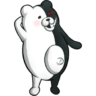 ⚪️ emoji Monokuma — Danganronpa V3:Killing Harmony. Telegram sticker 14 of 74