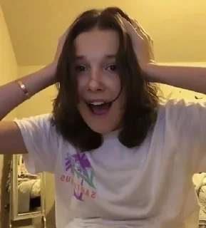 😧 emoji Millie Bobby Brown Telegram sticker 13 of 60