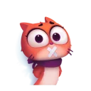 🤐 emoji котёнок Таффи Telegram sticker 15 of 34