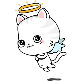 😇 emoji Котёнок туфио Telegram sticker 11 of 24
