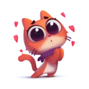 😍 emoji котёнок Таффи Telegram sticker 2 of 34