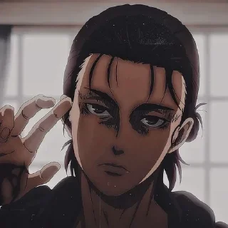 👋 emoji 𝐄𝐫𝐞𝐧 𝐉𝐞𝐚𝐠𝐞𝐫. Telegram sticker 1 of 70
