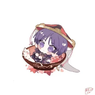 ☂ emoji «Scaramouche» (＃＞＜) Telegram sticker 16 of 35