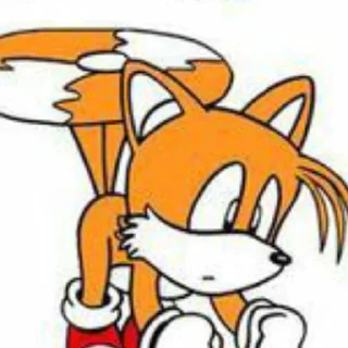 😶 emoji Classic Tails. Telegram sticker 14 of 30