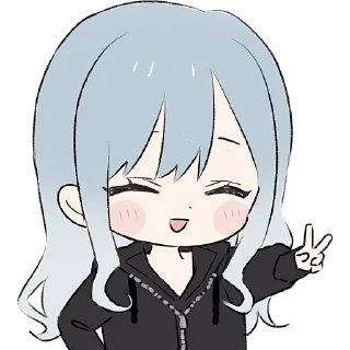 ✌️ emoji Голубо-серая тян @Nyasticks Telegram sticker 24 of 26
