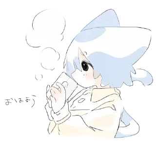 ☕️ emoji ૮Ꮚ .  . Fuyu's @Kenai_1 🤍 Telegram sticker 23 of 24