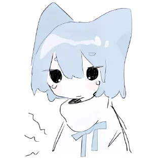 🥺 emoji ૮Ꮚ .  . Fuyu's @Kenai_1 🤍 Telegram sticker 14 of 24
