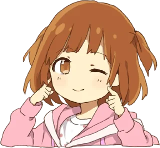 😗 emoji A little girl Sticker ENG :: @line_stickers Telegram sticker 18 of 80
