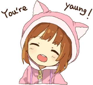 🤣 emoji A little girl Sticker ENG :: @line_stickers Telegram sticker 8 of 80