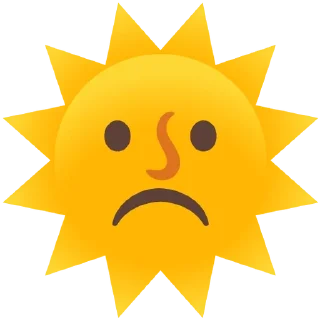 😕 emoji SunFun Telegram sticker 5 of 44