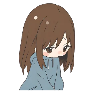 😔 emoji Хвостик-тян @nyasticks Telegram sticker 7 of 41