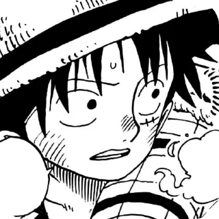💋 emoji ☆ﾟ⁠.⁠*⁠･⁠｡ﾟLuffy manga @microw Telegram sticker 18 of 31