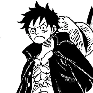 💋 emoji ☆ﾟ⁠.⁠*⁠･⁠｡ﾟLuffy manga @microw Telegram sticker 24 of 31