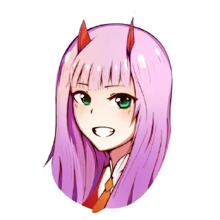 Sticker from 02 - Милый во франксе @anime_stickerr