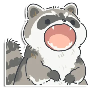 🦝 emoji еноты @SSATANIX Telegram sticker 16 of 120