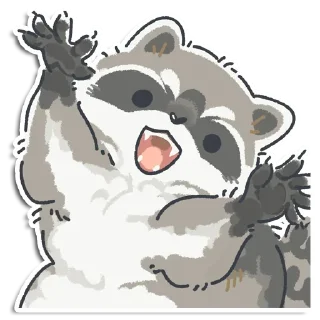🦝 emoji еноты @SSATANIX Telegram sticker 14 of 120