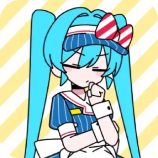 🤔 emoji 🌟MIKUxTETO🌟 :: @Black_Coffi Telegram sticker 7 of 35