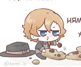 😑 emoji Чиби Чу 🍷 Telegram sticker 13 of 39