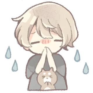😢 emoji Повседневный кун @nyasticks Telegram sticker 20 of 41