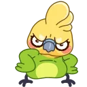 🤨 emoji Попугай от @TgSticker Telegram sticker 16 of 25