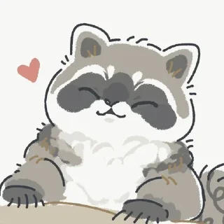 🥰 emoji Енот Telegram sticker 14 of 90