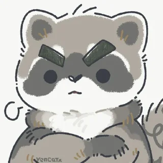 😠 emoji Енот Telegram sticker 20 of 90