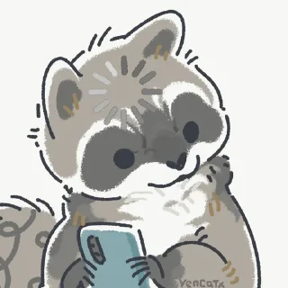🙃 emoji Енот Telegram sticker 22 of 90