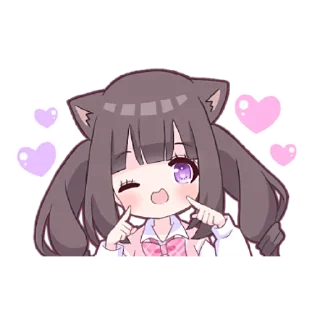 😜 emoji Менхера-Кошка @nyasticks Telegram sticker 8 of 25