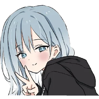 ✌️ emoji Голубо-серая тян @Nyasticks Telegram sticker 21 of 26