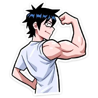 💪 emoji Кэйа лучший гей Telegram sticker 12 of 27