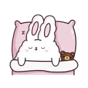 😴 emoji Кролик Супчик белый :: @stickroom Telegram sticker 24 of 48