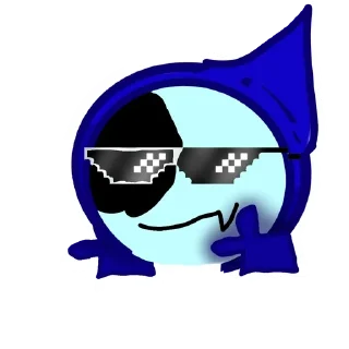 😎 emoji Синий чел Telegram sticker 24 of 44