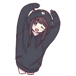 😉 emoji Куруми-чан (bonus) @Nyasticks Telegram sticker 5 of 9