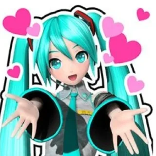 💗 emoji Хатсуне Мику Telegram sticker 17 of 32