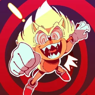 ❗ emoji Fleetway Sonic by (@sonic_the_hednehog) Telegram sticker 21 of 55