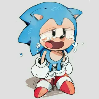 😭 emoji Classic Sonic by (@sonic_the_hednehog) Telegram sticker 16 of 40