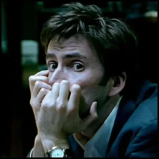 😨 emoji David Tennant💓 Telegram sticker 24 of 34