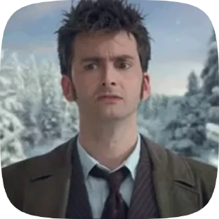 🤨 emoji Doctor Who. Ten Telegram sticker 24 of 50