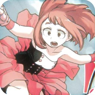 😦 emoji Uraraka || by @meitark Telegram sticker 8 of 35