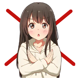 🙅‍♀ emoji Парка Девочки @Nyasticks Telegram sticker 8 of 41