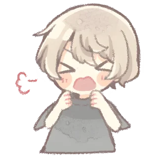 😔 emoji Повседневный кун @nyasticks Telegram sticker 11 of 41