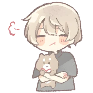 😔 emoji Повседневный кун @nyasticks Telegram sticker 15 of 41