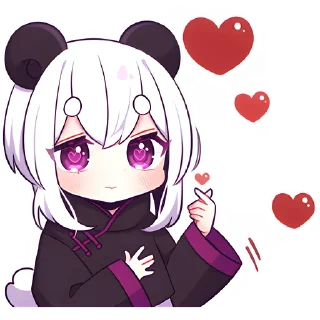 🥰 emoji Панда-тян 2 @nyasticks Telegram sticker 8 of 41