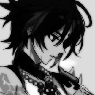 🌫 emoji Xiao by @stickersmaldgh Telegram sticker 14 of 70