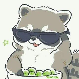 😎 emoji Енотик Telegram sticker 17 of 89