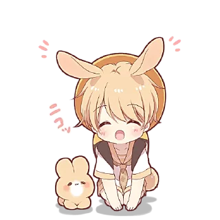 ☺️ emoji Кролик-Кун @nyasticks Telegram sticker 8 of 17