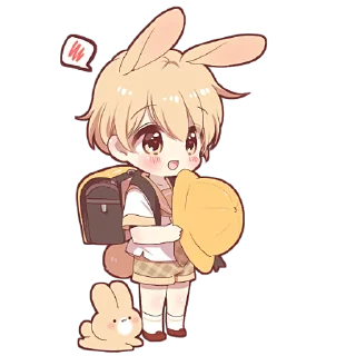 😉 emoji Кролик-Кун @nyasticks Telegram sticker 7 of 17