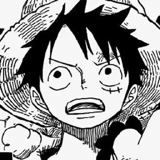😐 emoji Luffy @anime_sticks Telegram sticker 22 of 30