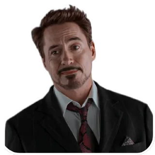 🤨 emoji Marvelous Tony Stark Telegram sticker 15 of 24