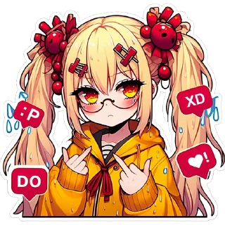 🖕 emoji Tokumei Telegram sticker 1 of 93
